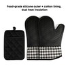 Silicone Oven Mitts, Heat Resistant 2PCS Oven Mitts with Soft