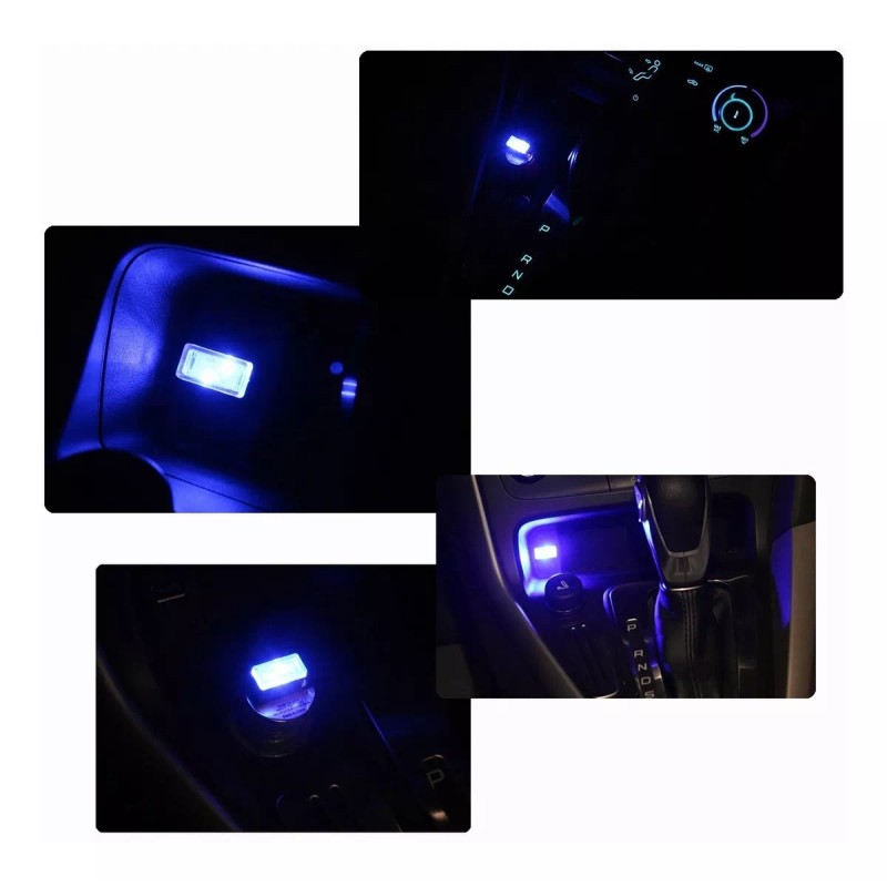 Dolores 2pcs Luz Interior Led Coche Ambiente Decorativas Auto Usb