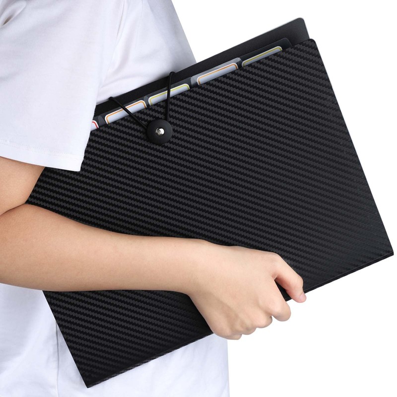 DoocliB Document Folder A4 7 Compartments, Expanding File with Labels,