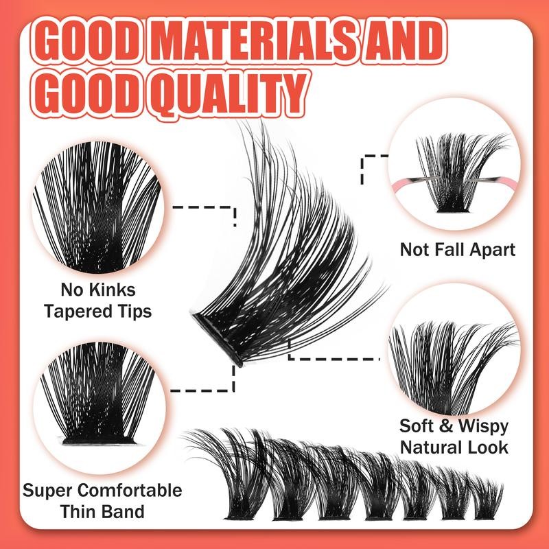 Eyelashes Beginner Friendly Clusters Kit Dramatic Eyelashes Extension Kit ,