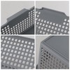 Yuright 3 Packs Plastic Storage Basket for Kitchen Sink, Grey