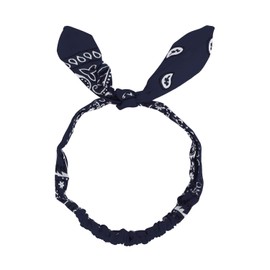 Hip Hop Headband Cool Cotton Elastic Bandana Ethnic Fashion Neck Tie Cool Wristband Sweatband Wrap Headband Cycling Running Exercise Blue