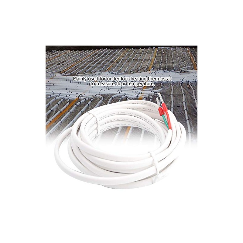 Floor Temperature Sensor Probe, Underfloor Heating Thermostat Cable, 3 Meters