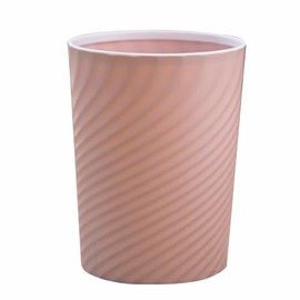 Small Wastebasket Trash Can, Garbage Trash Can for Bathroom/Office/Under Desk, Plastic (Pink, 1.8 Gallon)