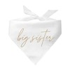 Big Sister Script Metalic Gold Print Baby Announcement Dog Bandana