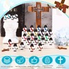 Bememo 25 Pcs Little Black Jesus Figures Original Design Mini
