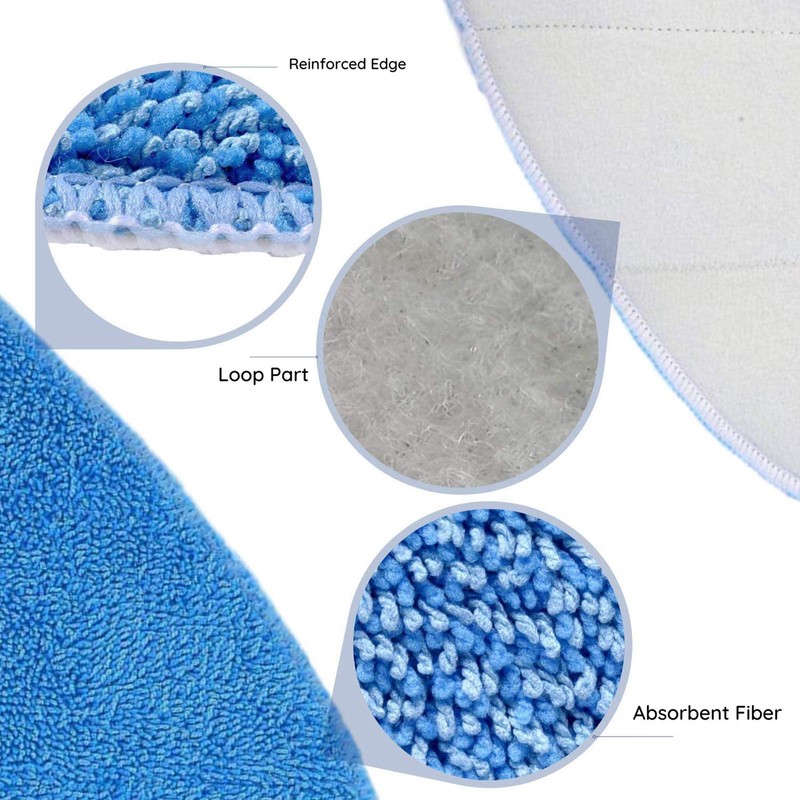3 of Pack Replacement Washable Microfiber Mop Pads Cleaning Pads