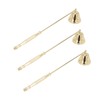 3pcs Candle Snuffer Golden Iron Plating Bell Shaped Long Handle