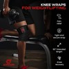 GYM CORE Knee Wraps - 80" Heavy Duty Knee Brace