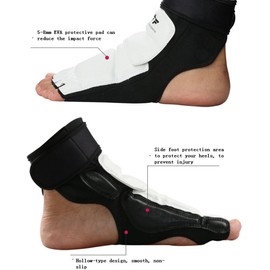 Wonzone Taekwondo Boxing Foot Protector Gear Martial Arts Training Sparring Gear Muay Thai Kung Fu Tae Kwon Do Feet Protector TKD Foot Gear Support for Men Women Kids