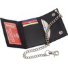 MARSHAL Guadalupe Virgin Men's Trifold Biker RFID Blocking Genuine Leather