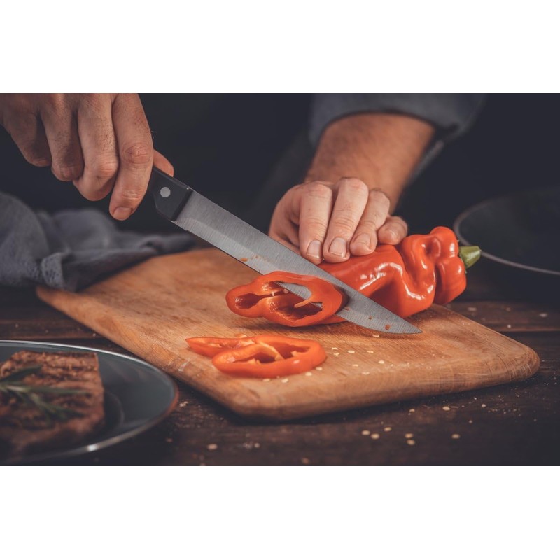 Nirosta Mega Küchenmesser – Extra lange, rostfreie 18cm Edelstahlklinge, ergonomischer