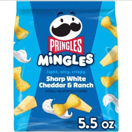 Pringles 〽️ New Pringles Mingles Sharp White Cheddar & Ranch Puffed Snacks Bag 5.5oz