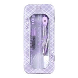 Danse Jupe 7 Pcs Math Geometry Kit Geometry Set with Compass, Set Squares, Ruler, Protractor, Eraser, Lead Refill