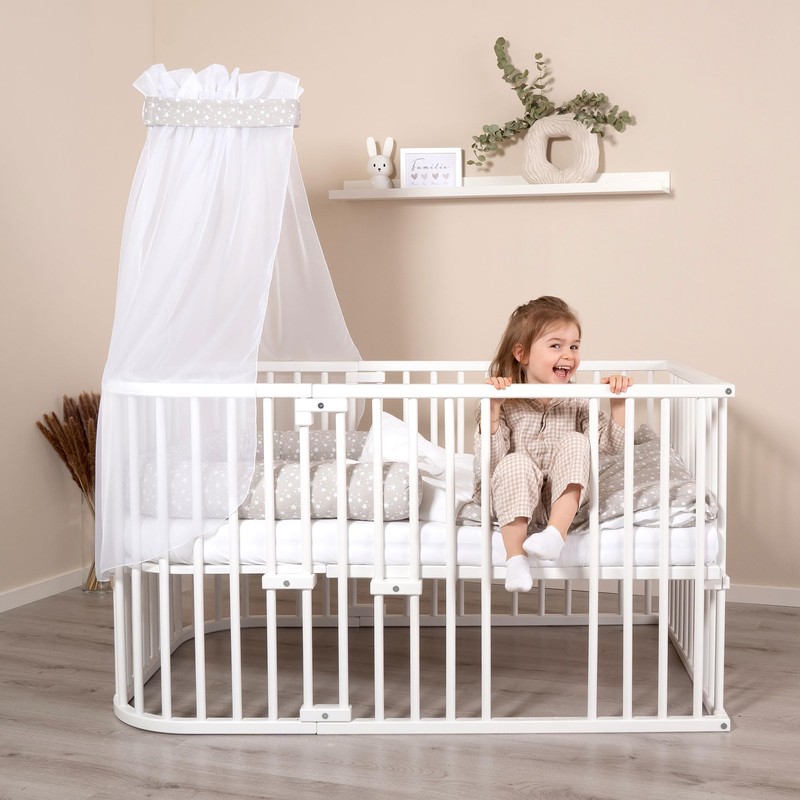 babybay Canopy Waffle Pique with Ribbon Suitable for All Models