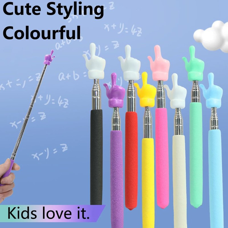 Teacher Pointer Stick 4 Pack Stainless Steel Telescopic Finger Pointer