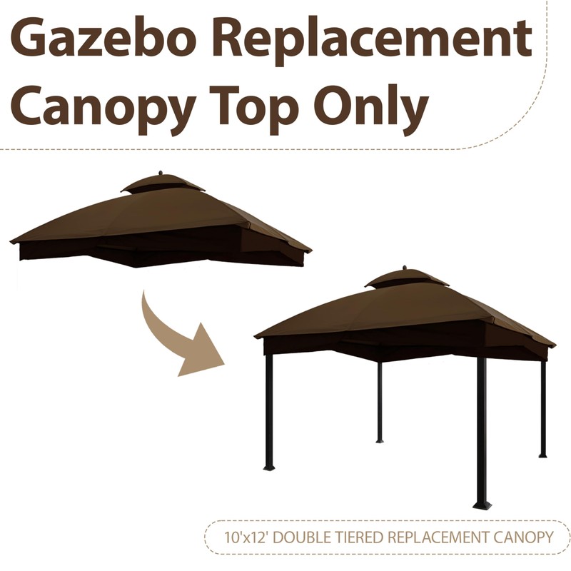 Tradesparker 10x12 Replacement Canopy Top for Lowe's Allen Roth Gazebo