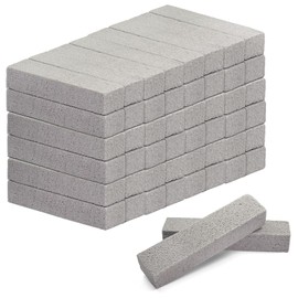 GOUWEIBA 60 Pieces Pumice Stones for Cleaning Grey Pumice Scouring Pad Bulk Pumice Stick Cleaner for Removing Toilet Bowl Ring Bath Household Kitchen Sinks Grills Swimming Pool 5.9 x 1.4 x 0.9 Inch