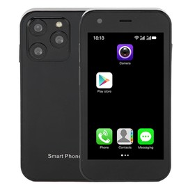 Pomya XS15 Mini 3G Smartphone, Teléfono Móvil Minúsculo Desbloqueado de 3 Pulgadas con Cámara HD para Android 8.1, 2 GB de, 16 GB de ROM, Teléfono Celular con Doble SIM Tipo