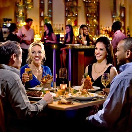 Set of 4 Purple Taper Candles, Unscented Dripless 10 Inch Tall Solid Colored Candlesticks for Christmas Dinner Wedding Party Home Decor - 8 Hour Burn