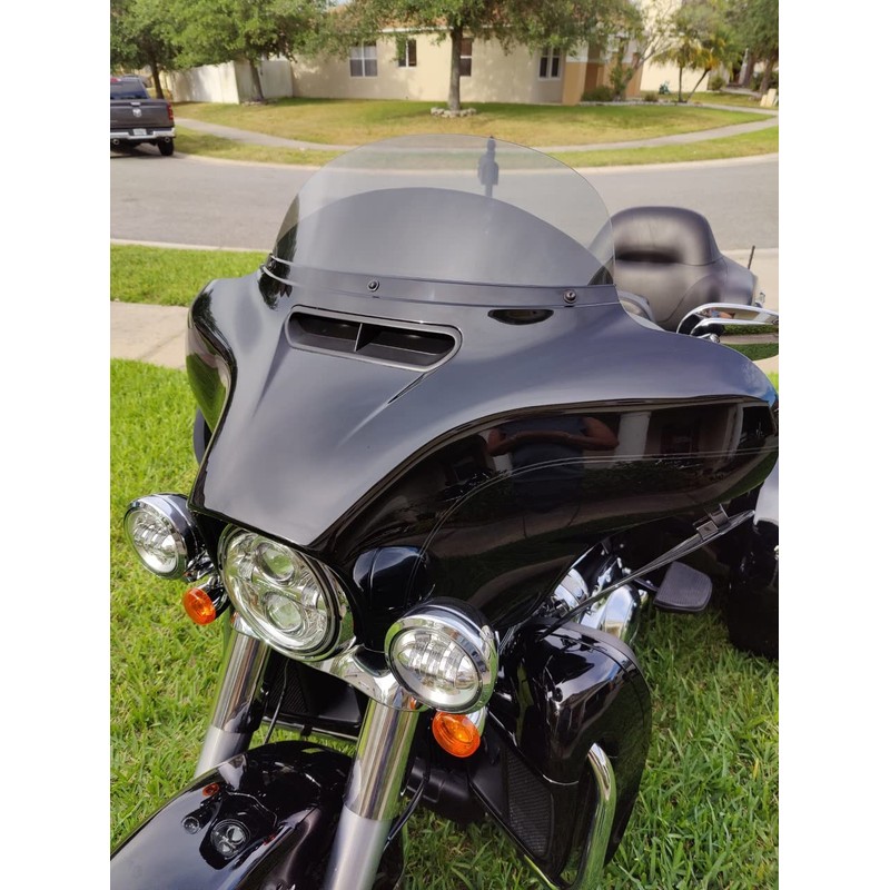 Sled Shields 8" Light Tint Windshield Compatible with Harley Davidson