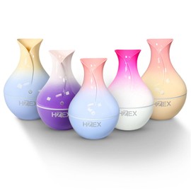 HZEX Spiral Essential Oil Diffuser with 7 Color Changing Lights and 5V USB Cable for Home Office, 130ml Mist Humidifier Silent Aroma Diffusers, Variant Colors (Fuchsia)