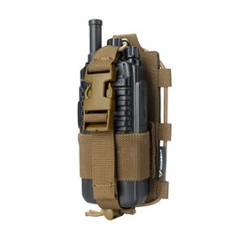 IDOGEAR Tactical Radio Pouch Molle Radio Holster for walkie Talkie Baofeng UV5R UV82 BF-F8HP Adjustable Storage Rifle Magazine Pouch(Coyote Brown)