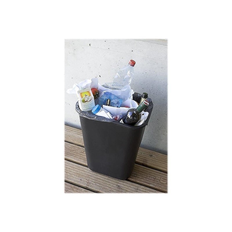 Rubbermaid Commercial Products Resin Wastebasket/Trash Can, 7-Gallon/28-Quart, Black, Plastic, for