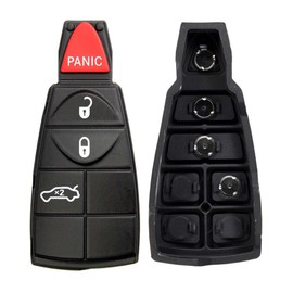 Lot of 2X New Replacement Key Fob Fobik Rubber Button Compatible with & Fit for Chrysler Dodge