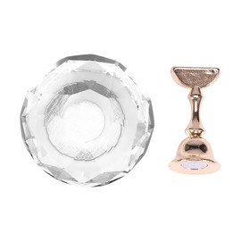 Nail Tips Stand Holder, Nail Art Display Stand, Magnetic Nail Stand Alloy Nail Art Display Base For Nail Diamond Nail Art Prop For Nail Art Equipment Diamond Crystal)
