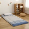 Sanko Futon Cover, Border Pattern, Double Long, Navy, Full Open