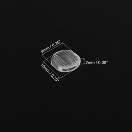 uxcell Earring Pads, 24pcs - Silicone Clip-on Earring Backs, Comfort Clip-On Earrings Cushions(Clear,10x9mm)