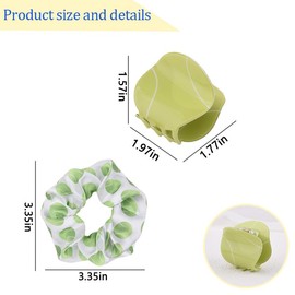 Tennis Hair Ties Clips Accessories Women Girls Claw Clips Decorations for Thick and Thin Hair Tennis Player Lover Satin Scrunchies Elastic Band Accessories for Sports Party Favors