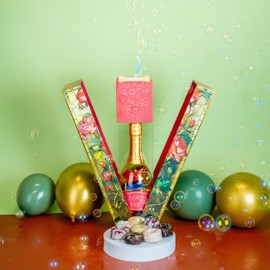 SendaCake Rose Bubble Surprise Gift Box, Ready to Gift, No Assembly Required with 8 Mini Cake Donuts – Unique Unboxing Gift for Women, Men, Sister, Mom, Dad, Best Friend, Adults, Kids – Ideal for Birthdays, Anniversaries & All Occasions