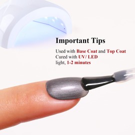 Ozzeal Pearl Gel Nail Polish, Grey Glitter Pearl Gel Nail Polish Sparkle Shimmer Gel Grey Pearl Glitter Nail Polish Fall Winter Soak off LED UV Gel Nail Polish for Art DIY Manicure 15ML