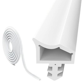 Door Seal, 15 m Draught Excluder for Doors, Draught Excluder, Door Seals for Wooden Frames, Window Seal, Sound Insulation for Doors, Door Floor Seal, White