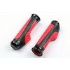 MotorToGo Red Aluminum Handlebar Gel Hand Grips W/End Cap Compatible