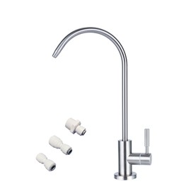 Stainless Steel Drinking Water Faucet, Non-air Gap ro Faucet for Sparkling Water, Cooler Water, Other Reverse Osmosis Water Filtration System (Brushed Nickel 2)