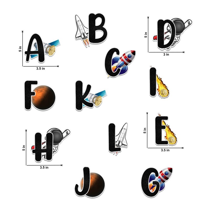 Seyal® Space Astronaut A - Z Alphabet Wall Sticker