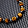 Tiger Eye Stone Necklace for Men- GENASTO Healing Crystal Hematite