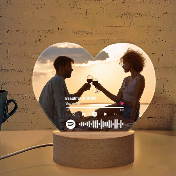Artsadd Personalized Acrylic Song Music Plaque with Photo Album Cover,