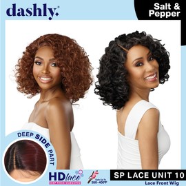Sensationnel Dashly lace saltandpepper wig - unit 10 hand tied laceparting ear to ear synthetic (M51)