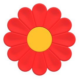 Trivets for Hot Dishes,Hot Pads for Kitchen,Daisy Silicone Pot Mat，Hot Pots,Pans,Bowls,Plate,Heat Resistant Mats for Countertop,Silicone Mats for Kitchen Counter (red, Large)