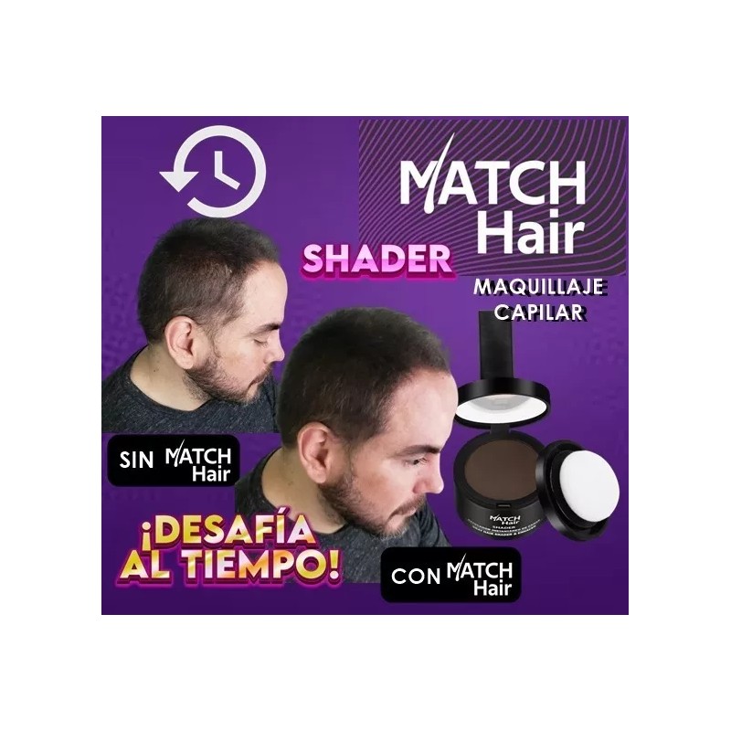 Match Hair Shader Medium Brown Maquillaje Capilar Calvicie