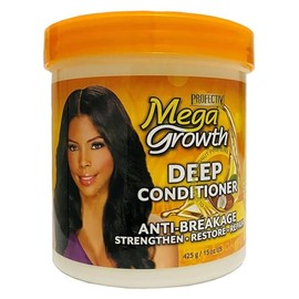 Mega Growth Anti-Breakage Strengthening Deep Conditioner - Hydrating Hair Mask, Restores & Repairs Damaged Fragile Hair, Revitalizes, Renews, Protects From Damage, Restores Softness & Shine, 15 oz.