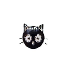 Miniblings Cat Head Brooch Cat Head Cat Brooch Pin Click - Handmade Fashion Jewellery I Lapel Pin Button Pins, Metal