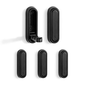 SARIHOSY Bathroom Hooks Black Door Coat Hook, Antique Brass Wall Hooks Black Mounted, Black Wall Mount Hooks for Hanging, Grey and Black Clothes Coat Hooks