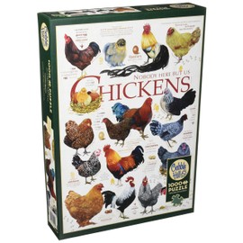 Cobblehill 80120 1000 pc Chicken Quotes Puzzle, Various