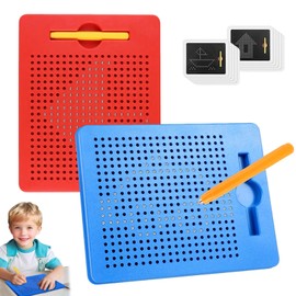 Zyluniy Pack of 2 Magnetic Drawing Boards Magnetic Board for Children, Magnetic Drawing Board with Pen, Magnetic Game for Children, Magnetic Game Painting Board, Toy Gift for Children from 3 Years
