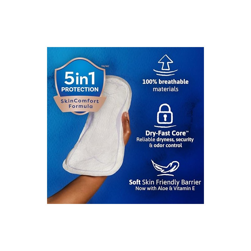 Tena Incontinence Pads For Women, Overnight, 90 Count